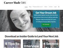 Tablet Screenshot of careermadesimple.com